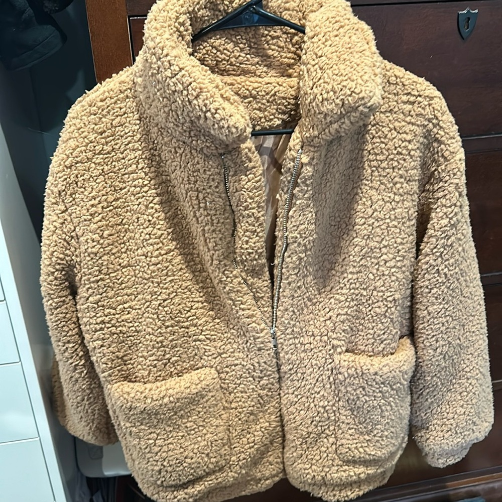 Brown soft fleece jacket